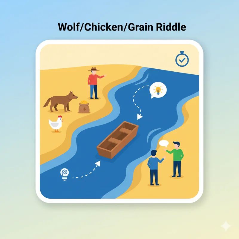 Wolf/Chicken/Grain Riddle - Ice Breaker Game